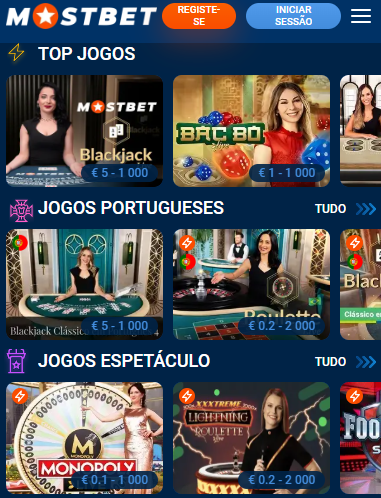 Jogos com crupiês ao vivo